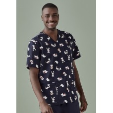 Printed Mens Best Friends Scrub Top Printed Mens Best Friends Scrub Top
