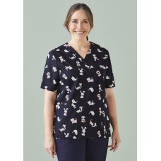 Printed Womens Best Friends Scrub Top Printed Womens Best Friends Scrub Top