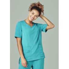 Womens Avery Round Neck Scrub Top