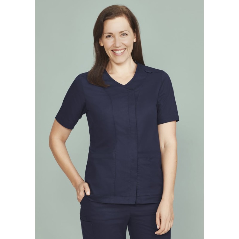 Womens Parks Zip Front Crossover Scrub Top