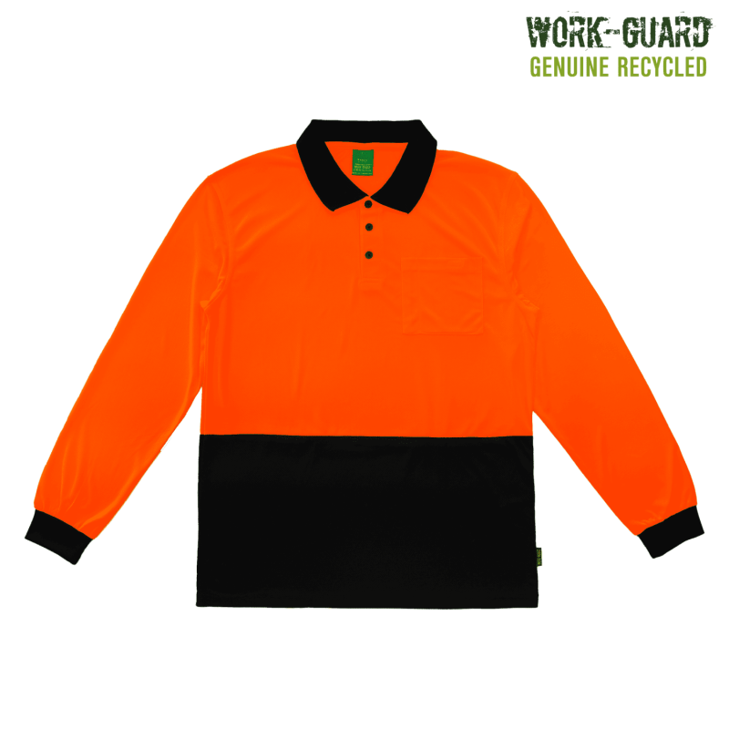 Work-Guard Recycled Hi Vis Longsleeve Polo
