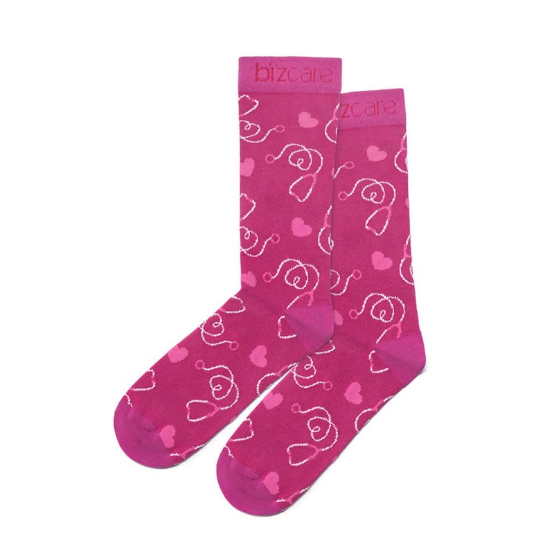 Unisex Pink Happy Feet Comfort Socks