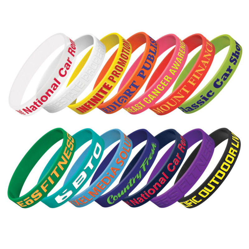 Silicone Wrist Band - Embossed Silicone Wrist Band - Embossed