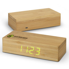 Bamboo Wireless Charging Clock Bamboo Wireless Charging Clock