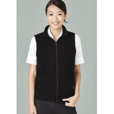 Womens Plain Micro Fleece Vest