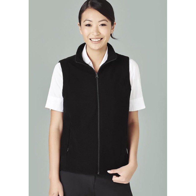 Womens Plain Micro Fleece Vest