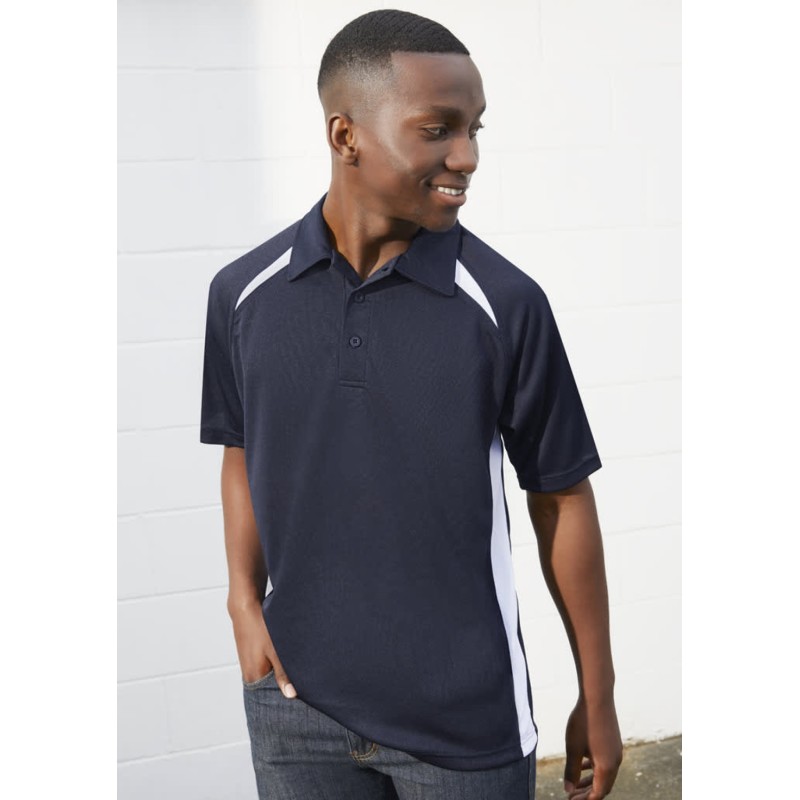 Mens Splice Short Sleeve Polo