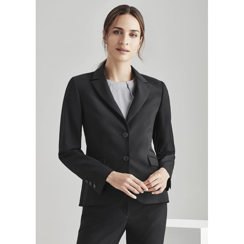 Comfort Wool Stretch Womens 2 Button Mid Length Jacket