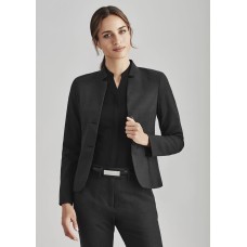 Comfort Wool Stretch Womens Short Jacket with Reverse Lapel Comfort Wool Stretch Womens Short Jacket with Reverse Lapel