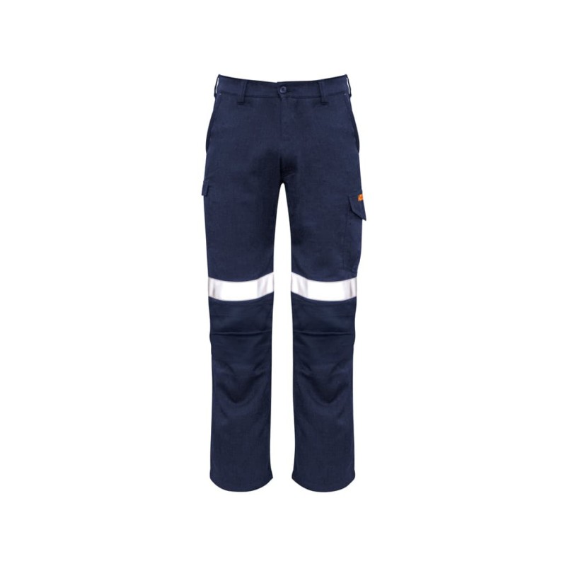 Mens Orange Flame Taped Cargo Pant (Stout)