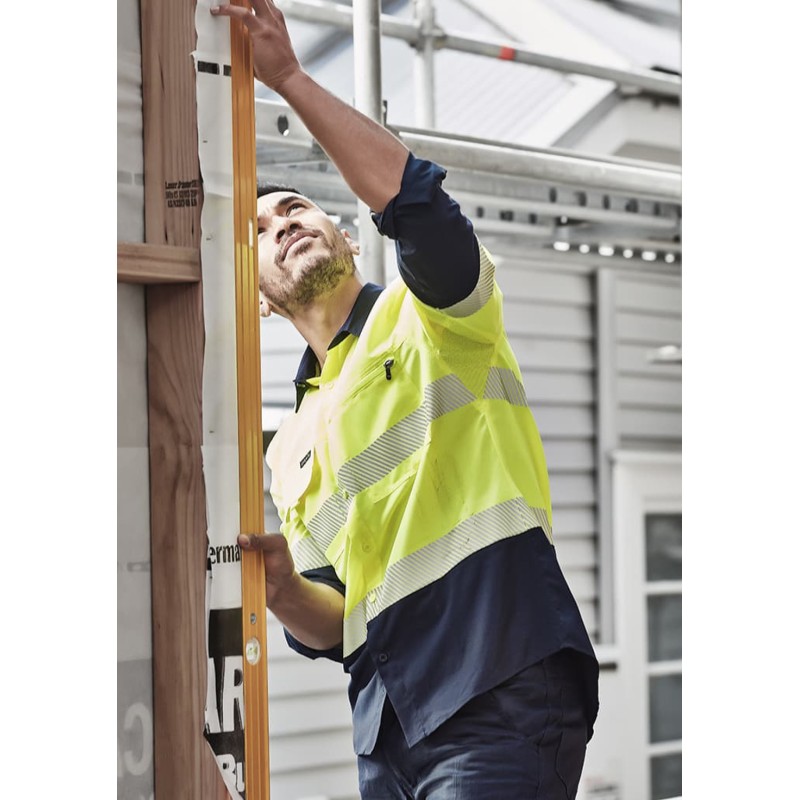 Mens Hi Vis Outdoor Segmented Tape Long Sleeve Shirt Mens Hi Vis Outdoor Segmented Tape Long Sleeve Shirt