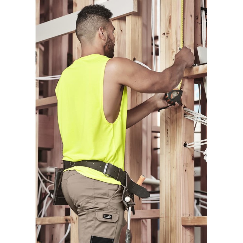 Mens Hi Vis Sleeveless Tee
