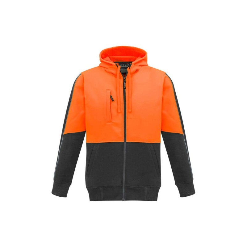 Unisex Hi Vis Full Zip Hoodie
