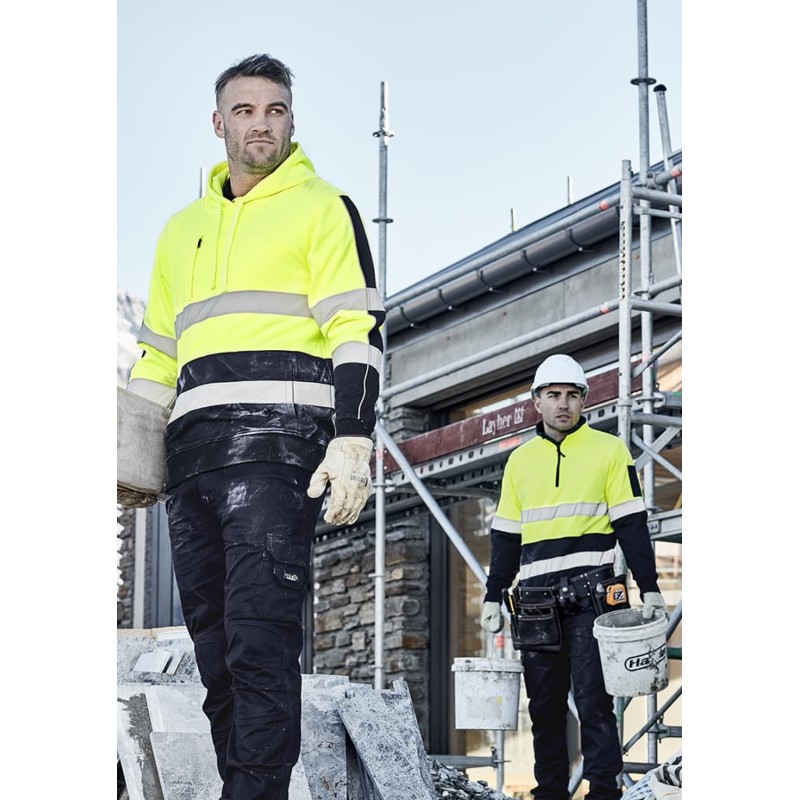 Unisex Hi Vis Stretch Taped Hoodie