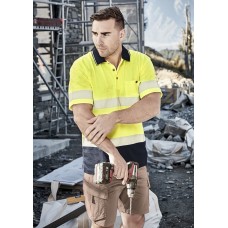 Unisex Hi Vis Segmented Tape Short Sleeve Polo