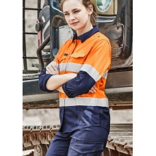 Womens Rugged Cooling Hi Vis Taped Long Sleeve Shirt