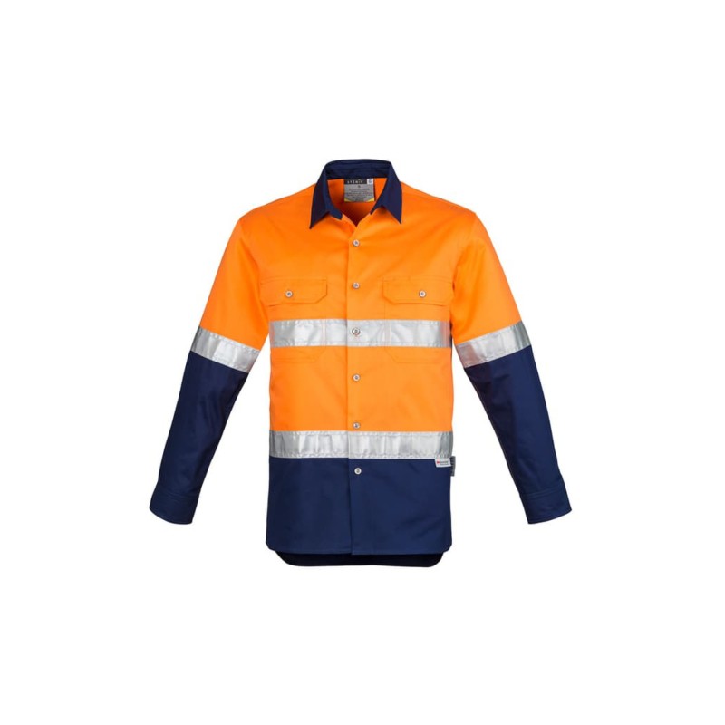 Mens Industrial Long Sleeve Shirt - Hoop Taped Mens Industrial Long Sleeve Shirt - Hoop Taped