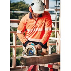 Unisex Hi Vis Segmented Tape Long Sleeve Polo