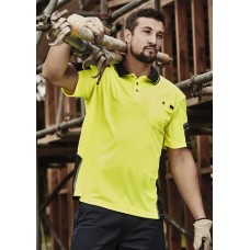 Mens Hi Vis Reinforced Squad Short Sleeve Polo