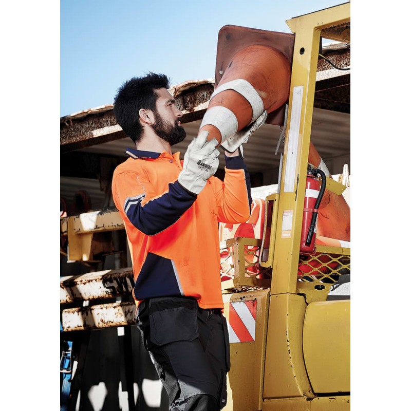 Mens Hi Vis Squad Long Sleeve Polo