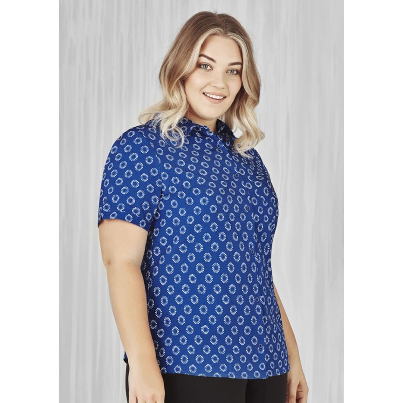 Florence Womens Daisy Print Short Sleeve Shirt