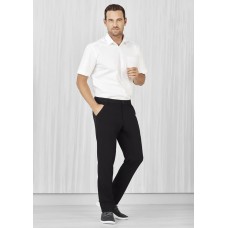 Mens Comfort Waist Flat Front Pant