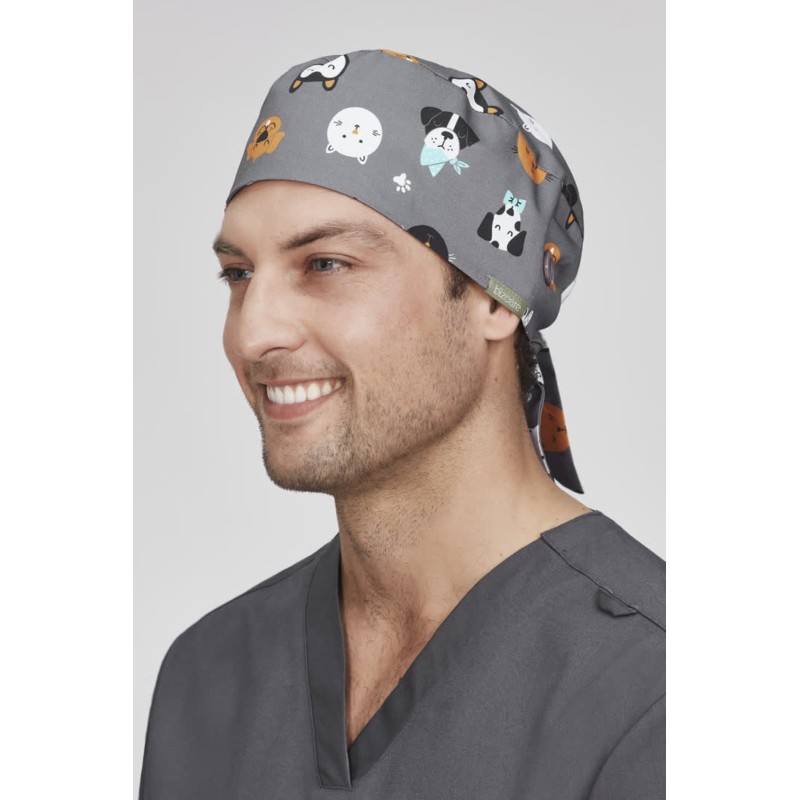 Unisex Printed Scrub Cap