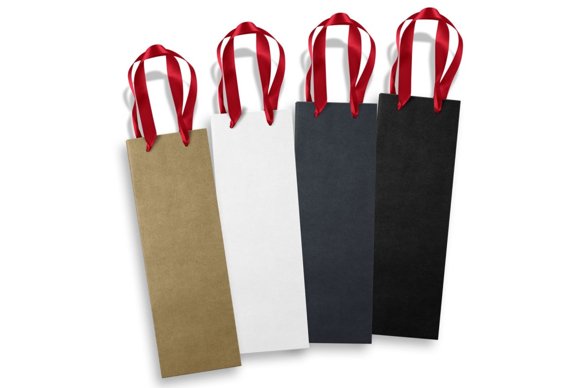 Champagne Ribbon Handle Paper Bag