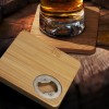 Bamboo Bottle Opener Coaster - Set of 2 - Square