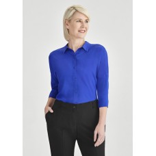 Dahlia Womens 3/4 Sleeve Blouse Dahlia Womens 3/4 Sleeve Blouse