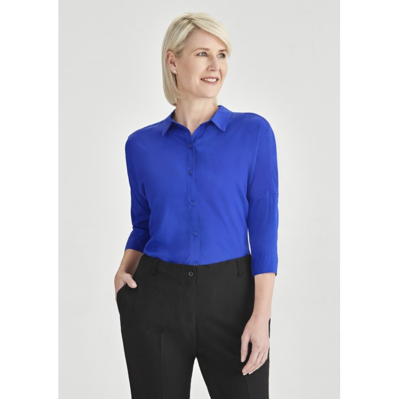 Dahlia Womens 3/4 Sleeve Blouse